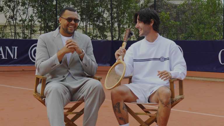 Ben with Jo-Wilfried Tsonga, during a campaign with Grand-Hôtel du Cap-Ferrat, A Four Seasons Hotel.