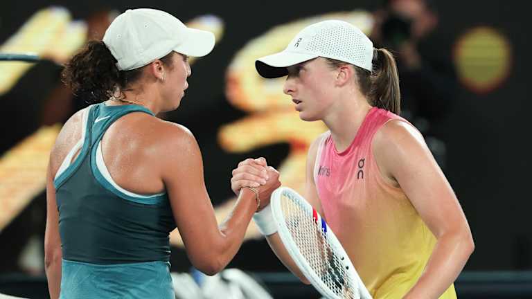 “I kind of kept telling myself, ‘Just try to get the next point,’” Keys said after saving match point against Swiatek at the Australian Open.