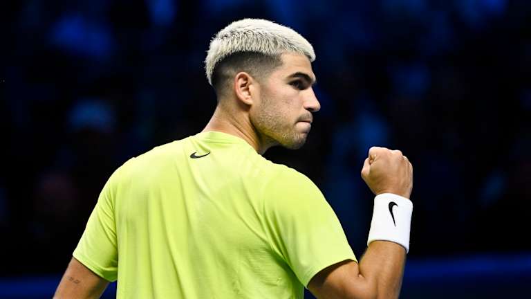 Carlos Alcaraz battles past Taylor Fritz at ATP Finals for milestone 50th Top 10 win of career
