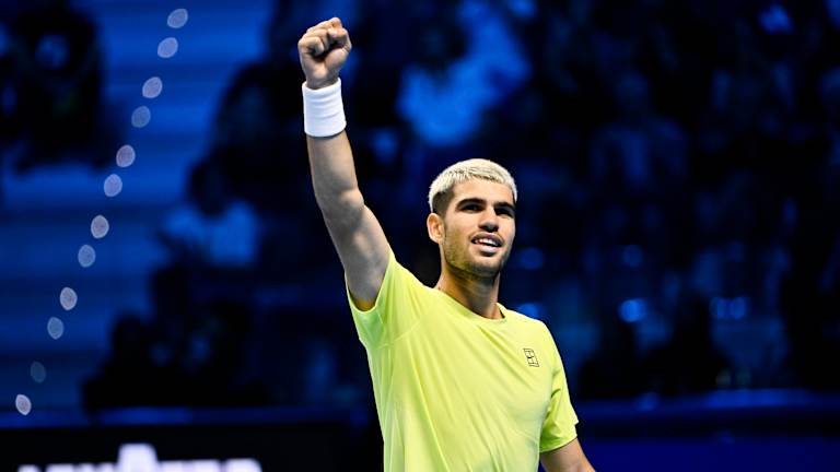 Carlos Alcaraz clinches 2025 year-end No. 1 ranking after victory over Musetti at ATP Finals